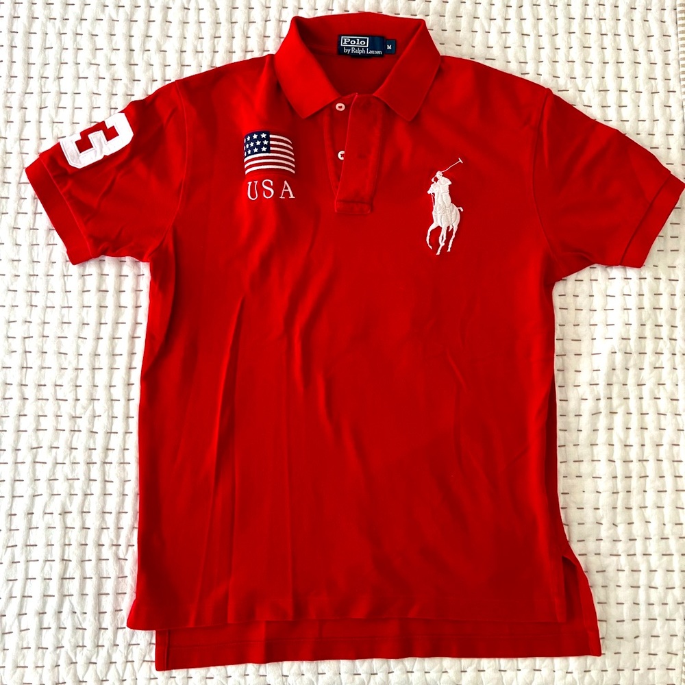 Limited Edition Polo Ralph Lauren Big Pony OLYMPIC USA Polo Shirt